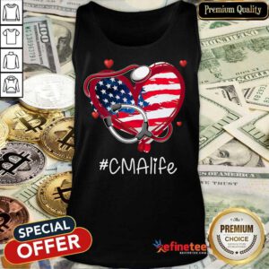 Heart American Flag CMA Life Tank Top