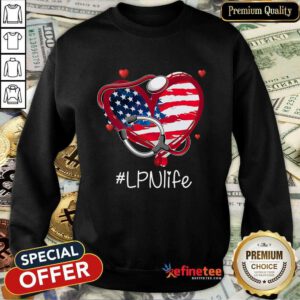 Heart American Flag LPN Life Sweatshirt