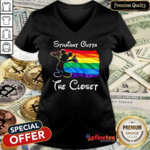 Mickey Straight Outta The Closet V-neck