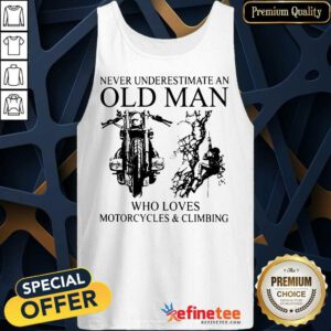 Old Man Loves Motorcycles And Climbing Tank Top