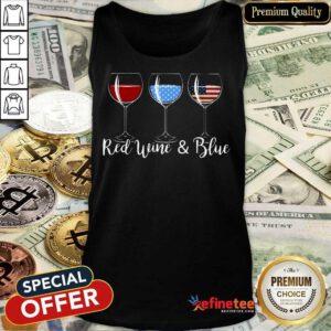 Red Wine And Blue 4th Of July Tank Top