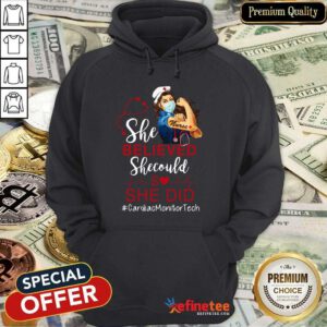 Strong Girl Nurse Cardiac Monitor Tech Hoodie