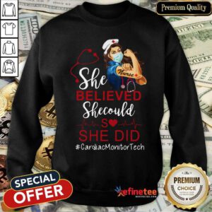 Strong Girl Nurse Cardiac Monitor Tech Sweatshirt