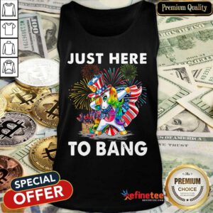 Unicorn Just Here To Bang Tank Top
