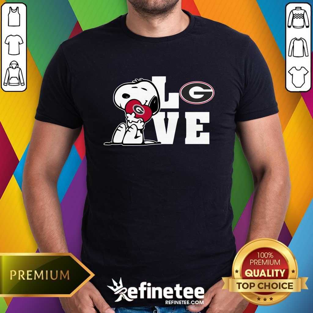 Snoopy Love Georgia Bulldogs T-Shirt