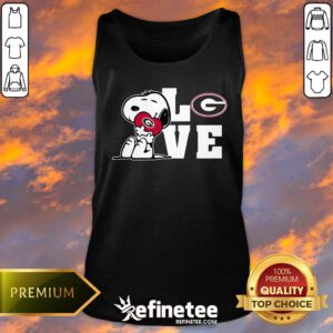 Snoopy Love Georgia Bulldogs tank-top