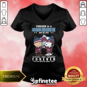 Hot A Colorado Avalanche Fan Yesterday Today Tomorrow Forever V-neck