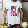 Pretty Peanuts Snoopy And Woodstock Team USA Flag T-Shirt