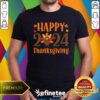 Funny Happy Thanksgiving 2024 Pumpkin Funny Turkey Day Fall T-Shirt
