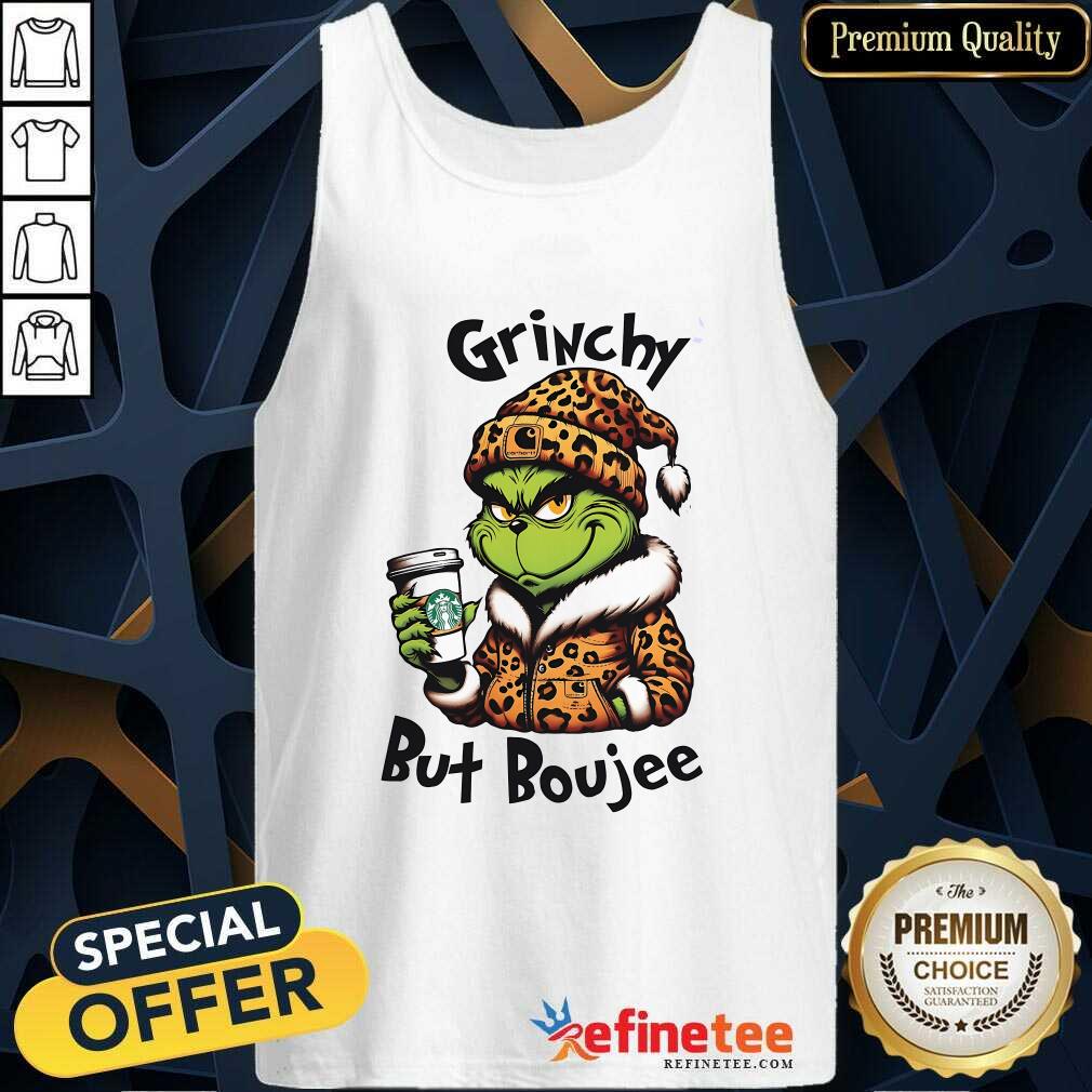Hot Grinchy But Boujee Christmas Tank-top