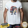 Pretty Ninja Unicorn Riding Dinosaur T Rex Rainbow T-Shirt