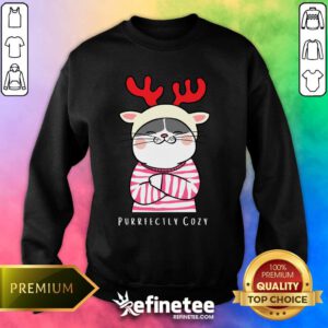 Awesome Cute Cozy Kitty Cat Reindeer Christmas Sweater