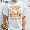 Alt Text: Cute Thanksgiving I'm Just Here For The Pumpkin Pie T-shirt featuring a playful pumpkin design perfect for fall celebrations.