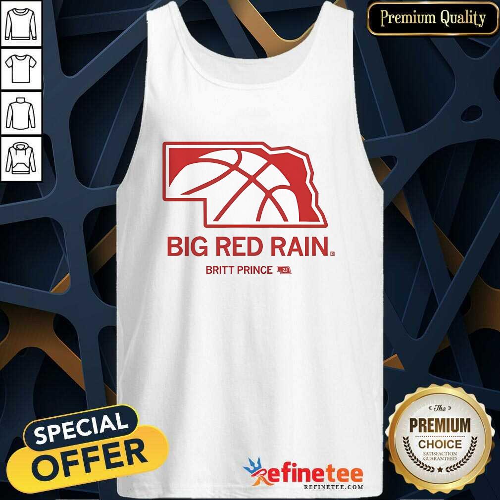 Funny Big Red Rain Britt Prince Tank-top