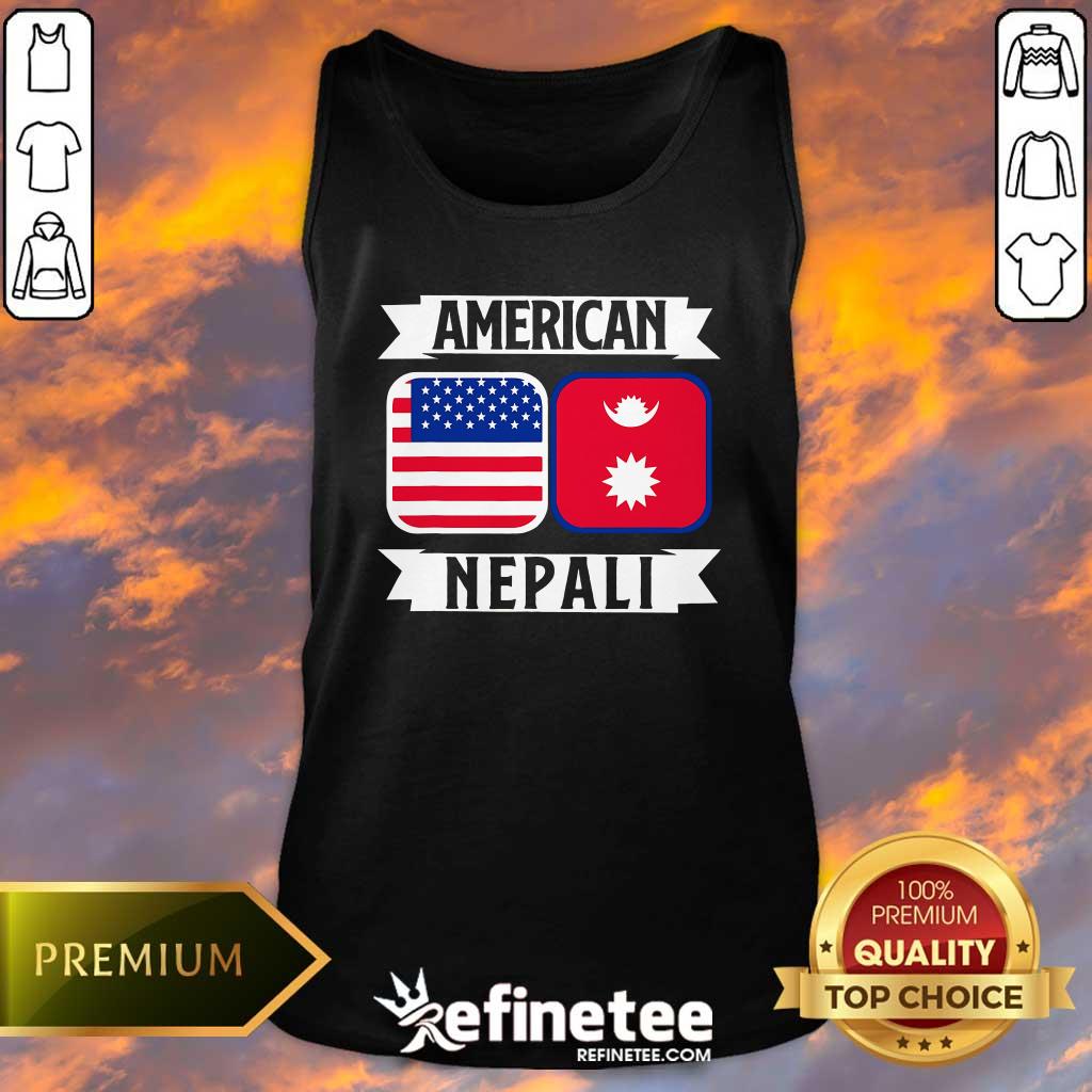 Good American Nepal Nepali Flag Tank-top