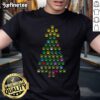 Good Christmas Tree Dog Paws Christmas Lights T-Shirt featuring festive design with dog paws and colorful Christmas lights.