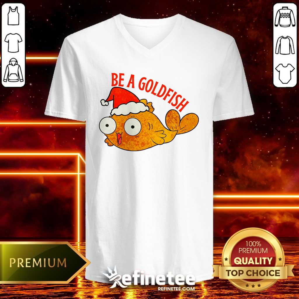 Hot Be A Goldfish Christmas V-neck