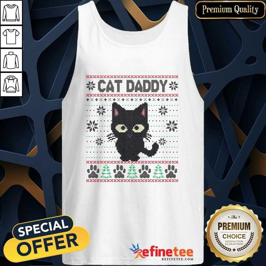 Nice Cute Kitty Cat Lover Xmas Cat Ugly Christmas Tank-top