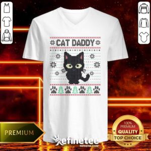 Nice Cute Kitty Cat Lover Xmas Cat Ugly Christmas V-neck