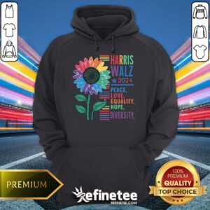 Nice Harris Walz 2024 Peace Love Equality Hope Hoodie
