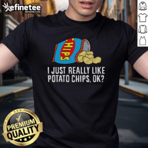 Funny 'I Just Really Like Potato Chips' T-Shirt featuring a playful design, perfect for potato chip lovers.