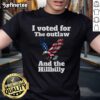 Nice Trump President Elect I Voted For Outlaw Hillbilly JD Vance T-Shirt featuring bold graphics and patriotic colors.