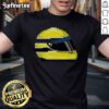 Retro pixel art t-shirt featuring a nice yellow helmet design, perfect for gamers and vintage style enthusiasts.