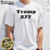 Official Congratulations Trump Won 277 President T-Shirt featuring patriotic design, perfect for supporters celebrating victory.