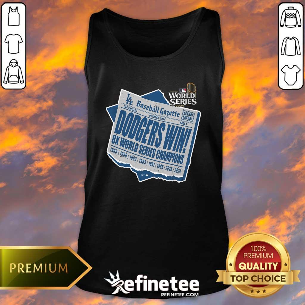 Official Los Angeles Dodgers 2024 8 Times World Series Champions Tank-top