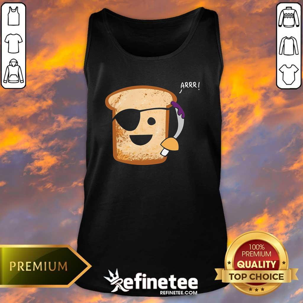 Original Cute Pirate Toast Tank-top