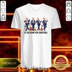 Original Trump I'll Be Home For Christmas V-neck