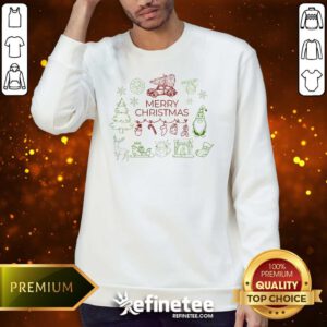 Pretty Merry Christmas Line Art Sweater