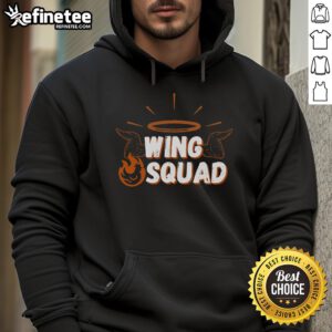 Family wearing 'Top Chicken BBQ Wings Squad' hoodies at a party, celebrating their love for wing lovers and BBQ.