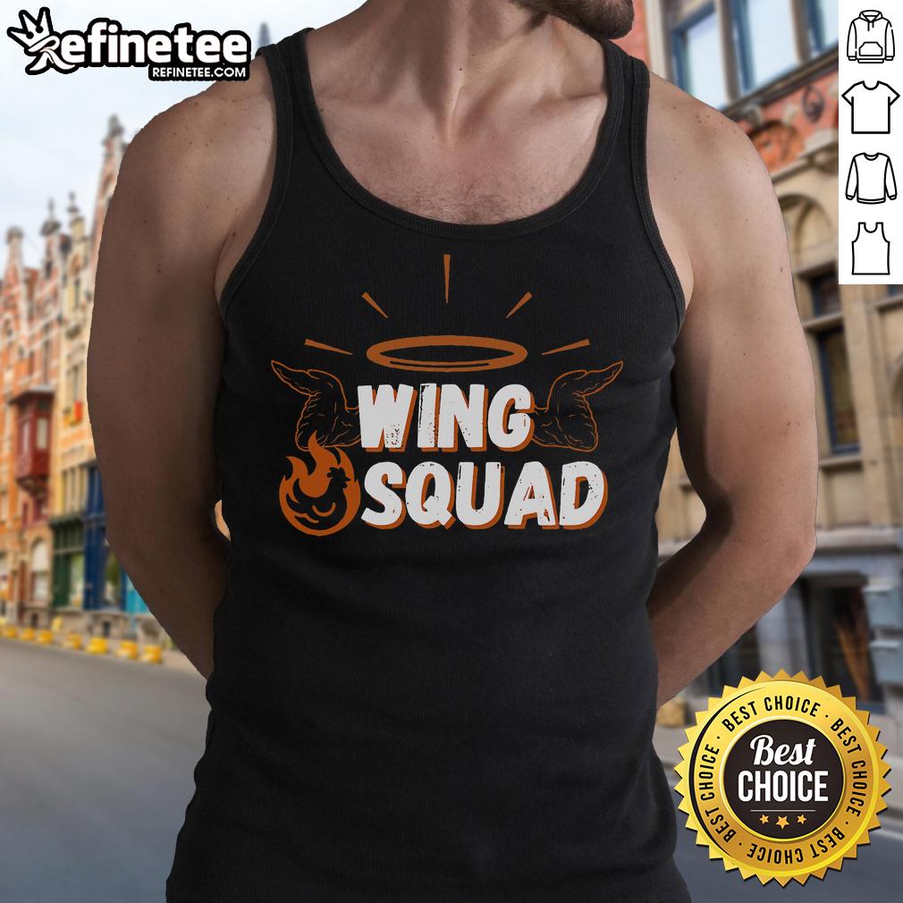 Top Chicken BBQ Wings Squad tank top for family party, perfect for wing lovers and summer gatherings.