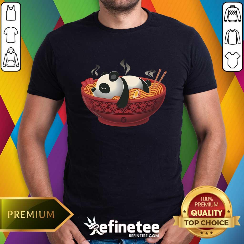 Top Cute Sleepy Ramen Panda T-Shirt