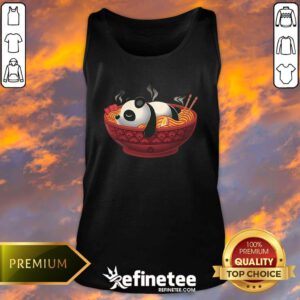 Top Cute Sleepy Ramen Panda Tank-top