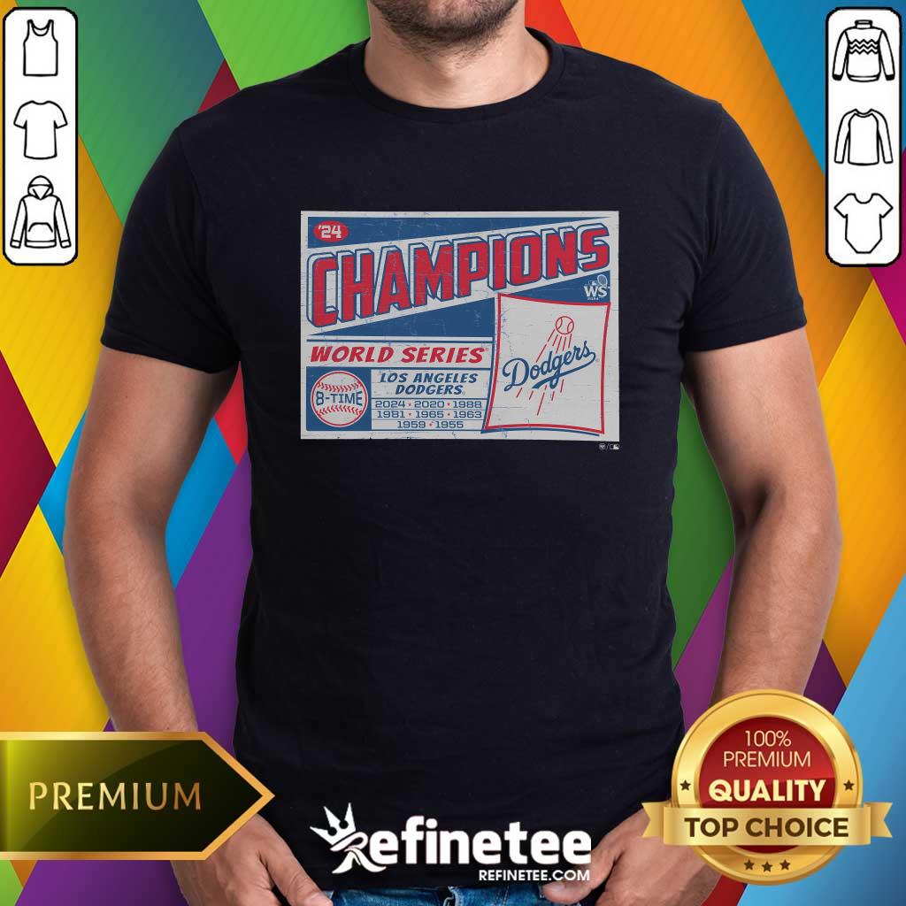 Top Los Angeles Dodgers 2024 8-Time World Series Champions T-Shirt