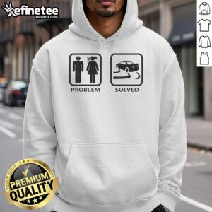 Funny Drifting Problem Solved Hoodie featuring a humorous car design, perfect for drift enthusiasts and casual wear.