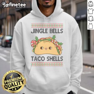 Funny Jingle Bells Taco Shells Christmas Hoodie featuring a festive design perfect for holiday celebrations.