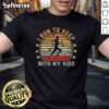 Funny Runner Dad T-Shirt with vintage sunset design, perfect for dads who run to keep up with their kids.