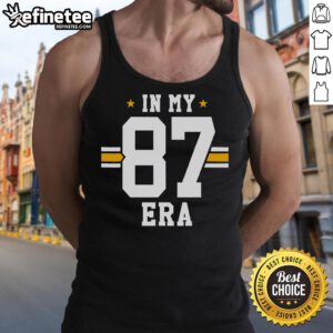 Funny football number 87 tank top design from the Good In My 87 Era collection, perfect for sports fans and casual wear.