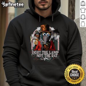 Good Light The Lamp Not The Rat Christmas Hoodie featuring festive design and cozy fit for holiday celebrations.