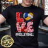 Good Love Volleyball Ball Heart Shape Red Plaid Valentine's Day T-Shirt design featuring a playful love theme for volleyball fans.