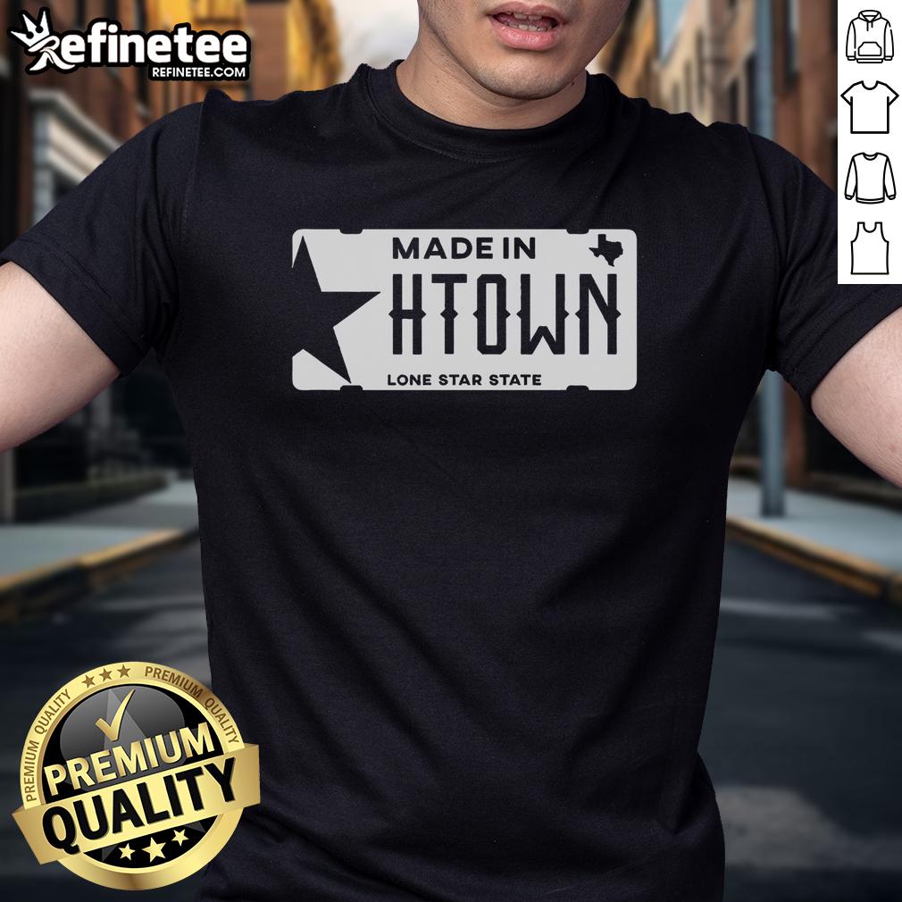 Alt Text: Good Made In H Town Born In Houston Texas T-Shirt featuring vibrant design and city pride for Houston residents.