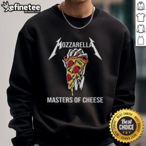 Good mozzarella cheese foodie chef wearing a sweatshirt while baking pizza in a cozy kitchen.