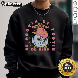 Retro possum sweatshirt featuring 'Good Opossum Be Rootin Be Tootin Most Of All Be Kind' design for cozy style.