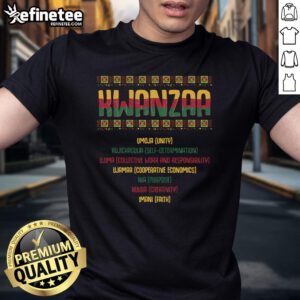 Good Seven Days Of Kwanzaa funny African American T-shirt featuring vibrant graphics celebrating Kwanzaa traditions.