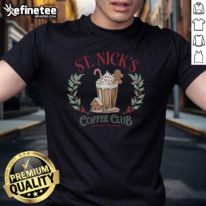 Good St Nicks Coffee Christmas Holiday Season Xmas T-Shirt featuring festive graphics for holiday cheer and comfort.