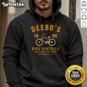 Good Vintage Deebos Bike Rentals hoodie in vibrant colors, perfect for cycling enthusiasts and stylish outdoor adventures.