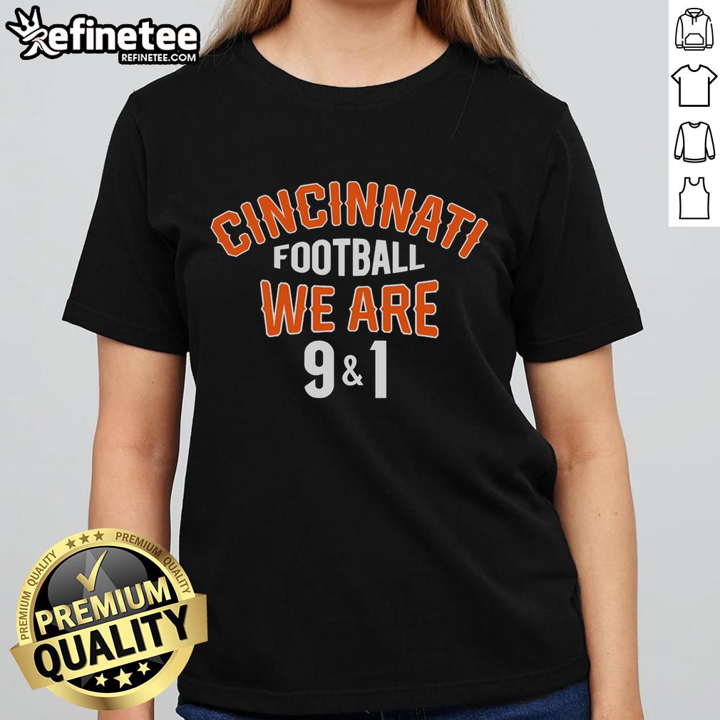 Good We Are 9 And 1 ladies tee featuring a stylish design, perfect for casual wear and showing team spirit.
